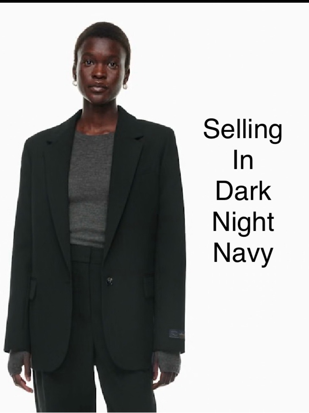NEVER WORN - Aritzia Wilfred Generation Blazer - Size S - Colour Dark Night Navy